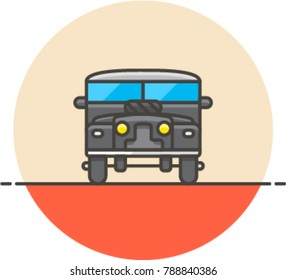 Transportation Road- Multicolor Icon