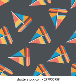 Transportation sailboat flat icon,eps10 seamless pattern background