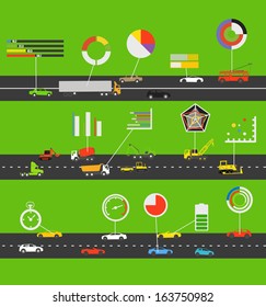 Transportation scheme with infographic elements