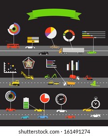 Transportation scheme with infographoc elements