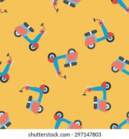 Transportation scooter flat icon,eps10 seamless pattern background