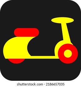 Transportation scooter, illustration, vector on a white background.