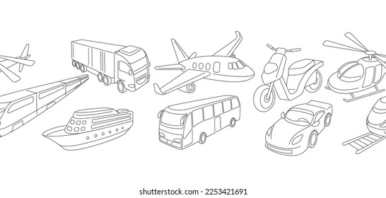 Transportation seamless pattern. Business or industrial image.