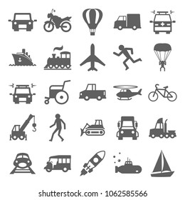 Transportation set icon in trendy flat style isolated on white background. Symbol for your web site design, logo, app, UI. Vector illustration, EPS