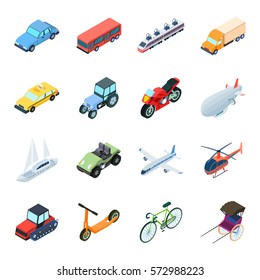 Transportation set icons in cartoon style. Big collection of transportation vector symbol stock illustration