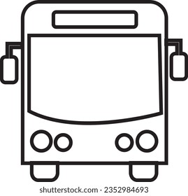 Transporte - conjunto de iconos vectoriales de línea. Conjunto de iconos de bus. Símbolo de transporte en estilo lineal. Vector