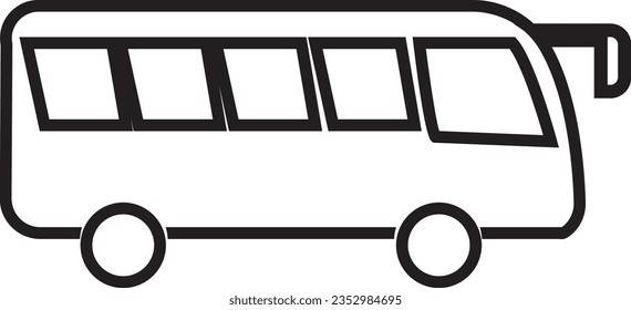 Transporte - conjunto de iconos vectoriales de línea. Conjunto de iconos de bus. Símbolo de transporte en estilo lineal. Vector