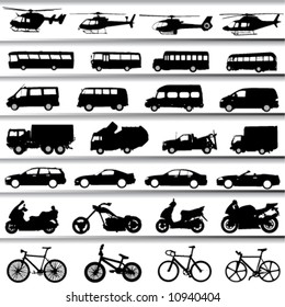 transportation set vector