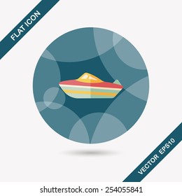 Transportation ship flat icon with long shadow,eps10