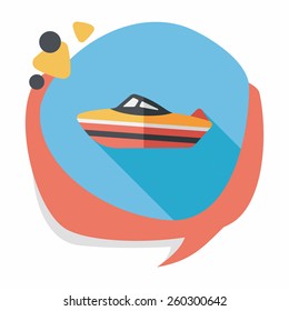 Transportation ship flat icon with long shadow,eps10