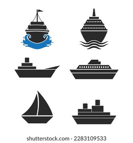 Transportation ship Logo template vector icon design