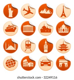 Transportation and sights stickers