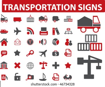 transportation signs. vector