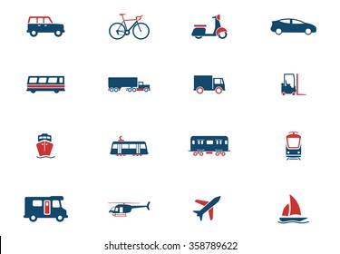 Transportation simply icons for web