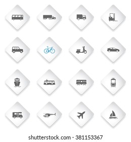 Transportation simply icons for web and user interface