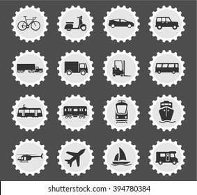 Transportation simply icons for web and user interface
