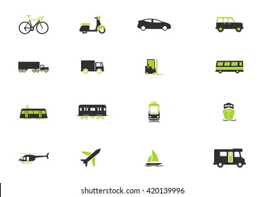 Transportation simply icons for web and user interface