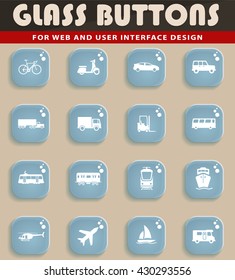 Transportation simply icons for web and user interface