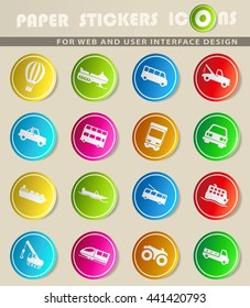 Transportation simply icons for web and user interface