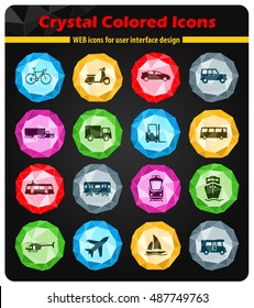 Transportation simply icons for web and user interface