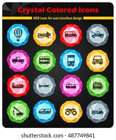 Transportation simply icons for web and user interface
