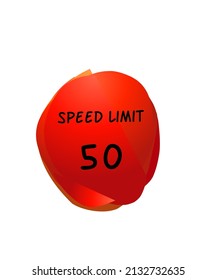 Transportation speed limit vector illustration. Eps format. 