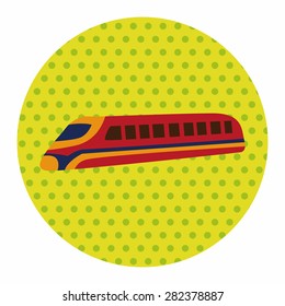 Transportation speed train flat icon elements background,eps10