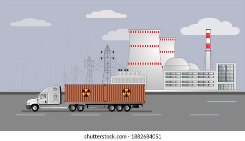 Transportation of spent nuclear fuel from the nuclear power plant. Radioactive waste.