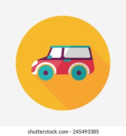 Transportation Sports Utility Vehicle Flat Icon Stock Vector (Royalty ...