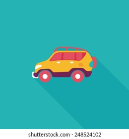 Transportation Sports Utility Vehicle Flat Icon Stock Vector (Royalty ...