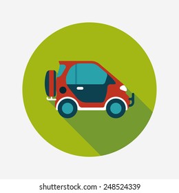 Transportation Sports Utility Vehicle flat icon with long shadow,eps10