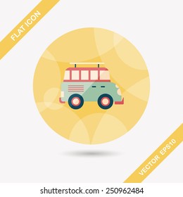 Transportation Sports Utility Vehicle flat icon with long shadow,eps10