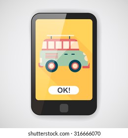 Transportation Sports Utility Vehicle flat icon with long shadow,eps10