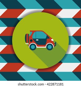Transportation Sports Utility Vehicle flat icon with long shadow,eps10