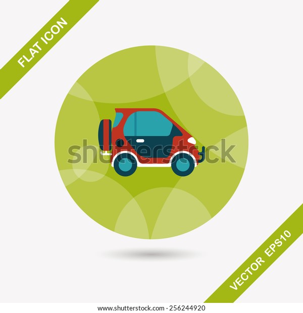 Transportation Sports Utility Vehicle flat\
icon with long\
shadow,eps10