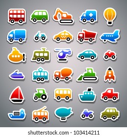 transportation sticker icons