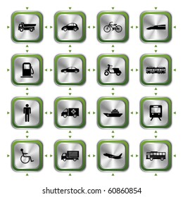 Transportation stylish icons set. Illustration vector.