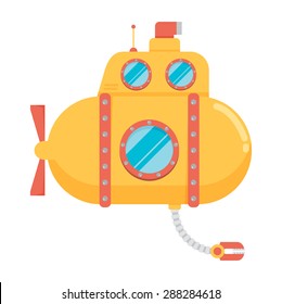 Transportation Submarine flat icon