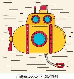 Transportation Submarine flat icon