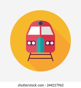 Transportation subway flat icon with long shadow,eps10