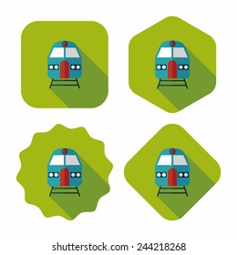 Transportation subway flat icon with long shadow,eps10