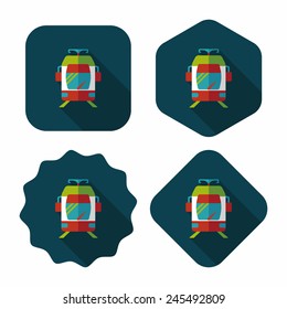Transportation subway flat icon with long shadow,eps10