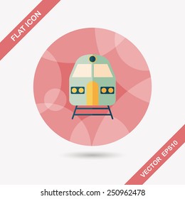 Transportation subway flat icon with long shadow,eps10