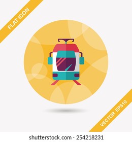 Transportation subway flat icon with long shadow,eps10