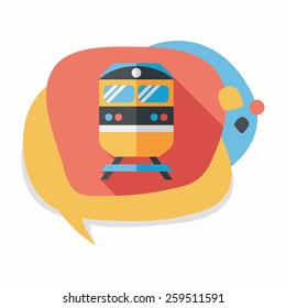 Transportation subway flat icon with long shadow,eps10