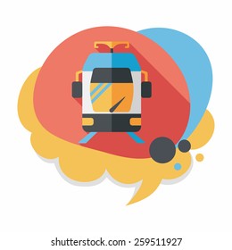 Transportation subway flat icon with long shadow,eps10