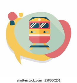 Transportation subway flat icon with long shadow,eps10