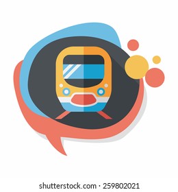 Transportation subway flat icon with long shadow,eps10