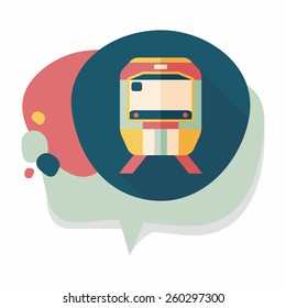 Transportation subway flat icon with long shadow,eps10