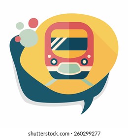 Transportation subway flat icon with long shadow,eps10